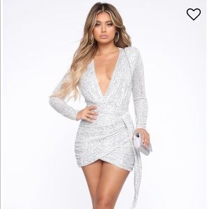 Silver Sequin Dress